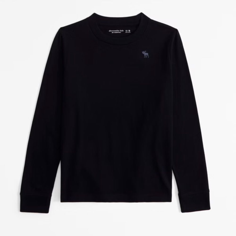Abercrombie kids long sleeve top black size 17/18